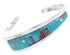 Multicolor Native American Mesa Design Silver Cuff Bracelet YS67339